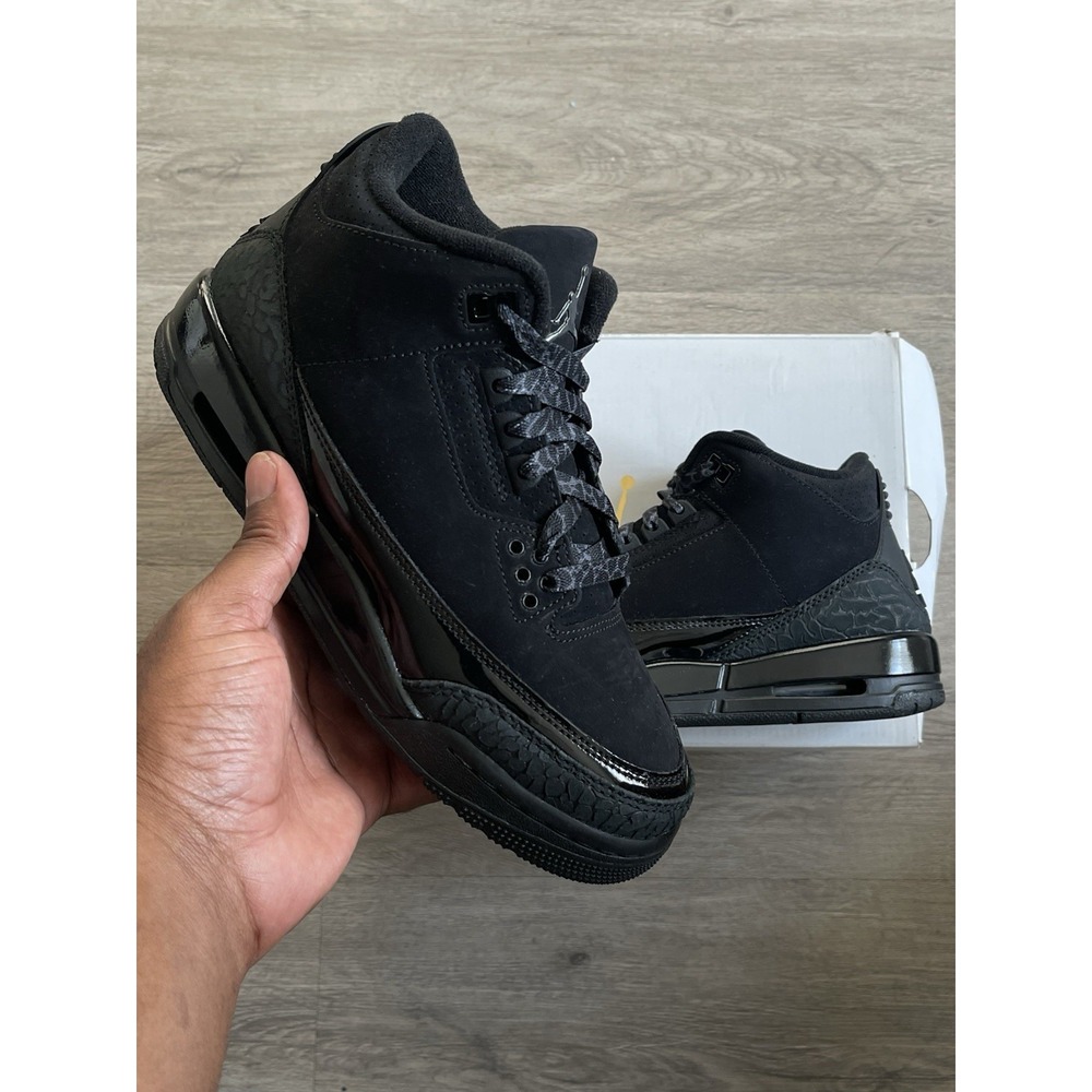 Size 5.5y- Air Jordan 3 Retro (GS) Black Cat DM0967-001